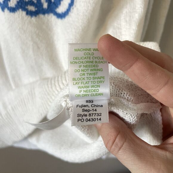 Lilly Pulitzer Beach Please Lightweight Knit Sweater Sz M Vacation Resort Cotton - Picture 5 of 6